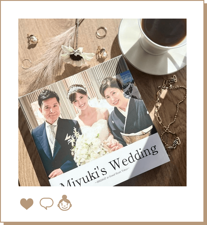 大好きなご両親へのギフトに　式後の結婚アルバム